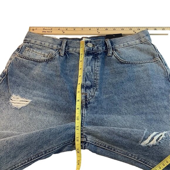 NWT Forever 21 The Larchmont Slim Straight Distressed Buttonfly Jeans Size 29 - Picture 4 of 11